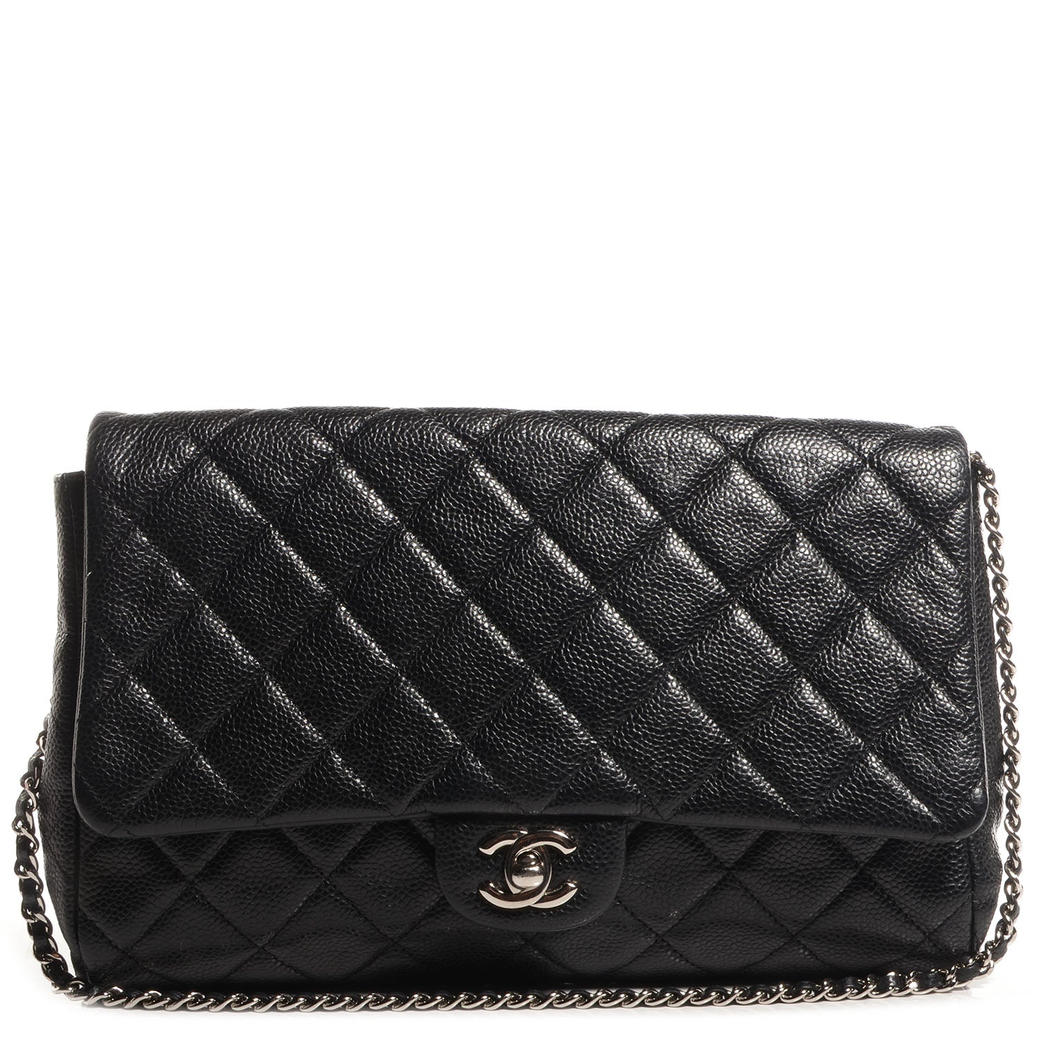 Chanel Caviar Quilted Clutch With Chain Flap Black 1 of 8