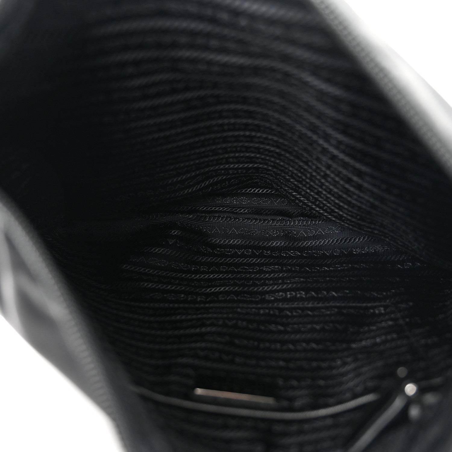 Prada Tessuto Nylon Saffiano Flat Messenger Bag Black 4 of 10