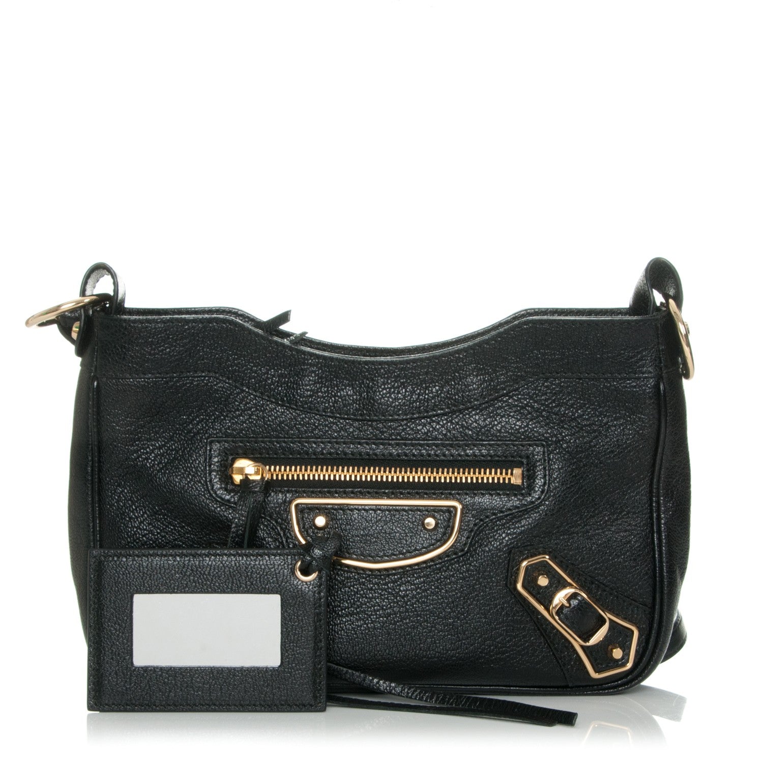 Balenciaga Chevre Gold Metallic Edge Hardware Hip Black 1 of 7