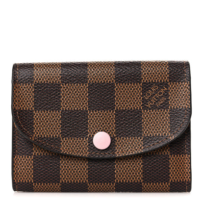 Louis Vuitton Damier Ebene Rosalie Coin Purse Rose Ballerine 1 of 6