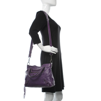 Balenciaga Agneau Classic Hardware Town Dark Violet 2 of 14