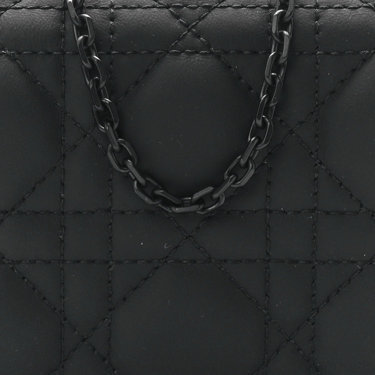 Christian Dior Ultra Matte Calfskin Cannage Mini Waist Pouch on Chain Black 7 of 9