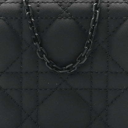 Christian Dior Ultra Matte Calfskin Cannage Mini Waist Pouch on Chain Black 7 of 9