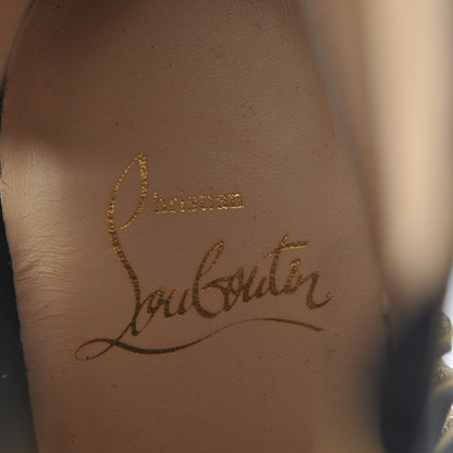Christian Louboutin Veau Velours Nappa Miss Circus 120 Peep Toe Boots 38 Black 7 of 8