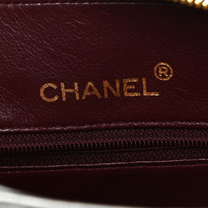 Chanel Lambskin Chevron Quilted Shoulder Bag Navy 6 of 13
