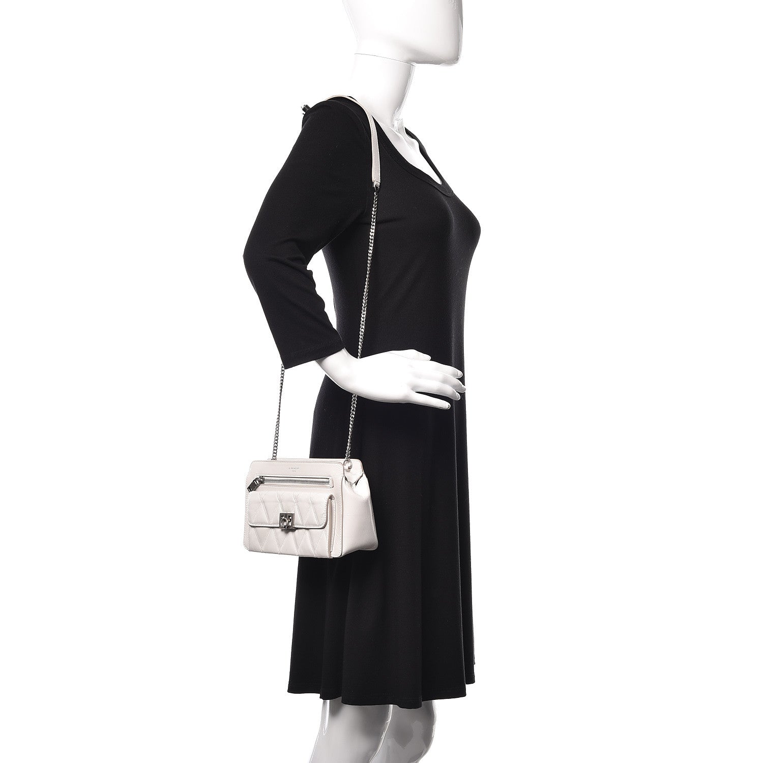 Givenchy Goatskin Quilted Pocket Crossbody Off White 2 of 10