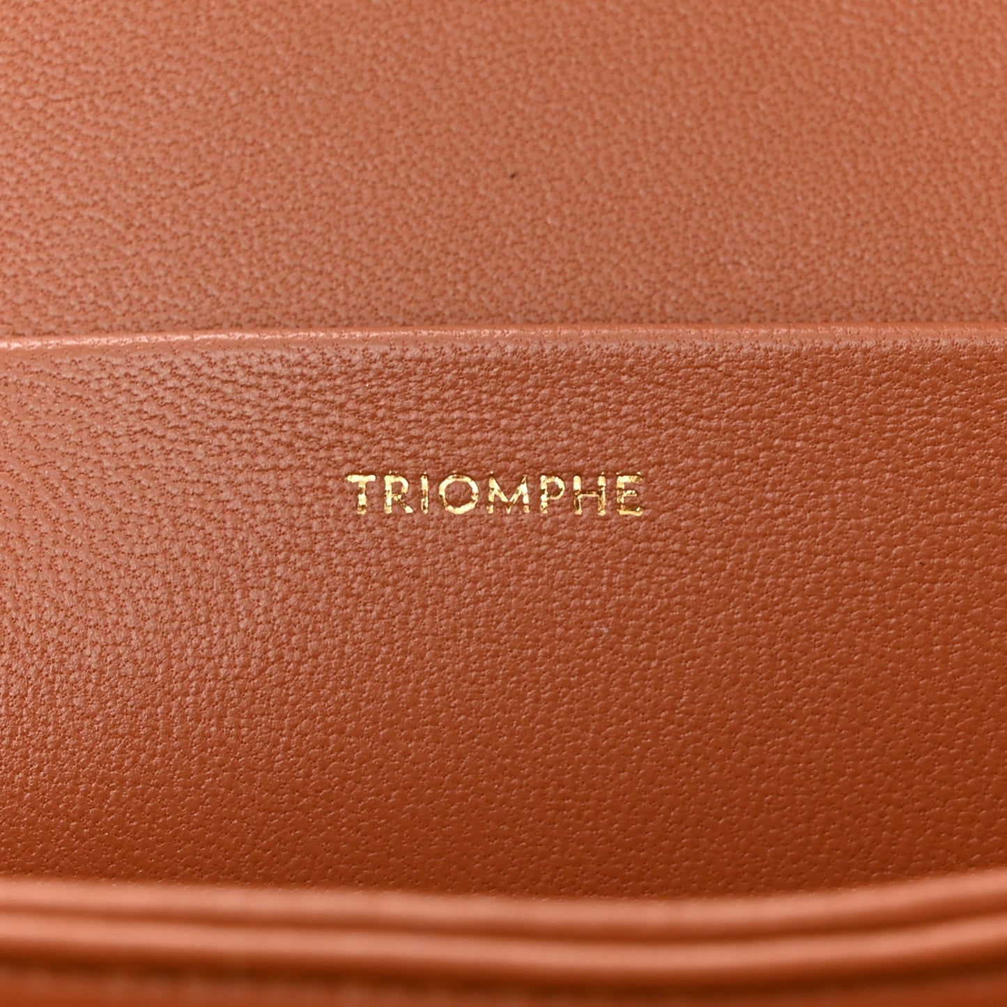 Shiny Calfskin Medium Triomphe Terracotta