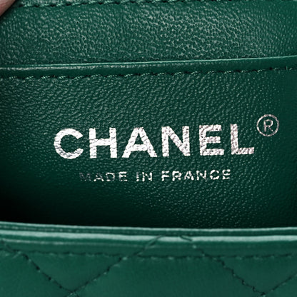 Chanel Lambskin Quilted Mini Square Flap Green 6 of 13