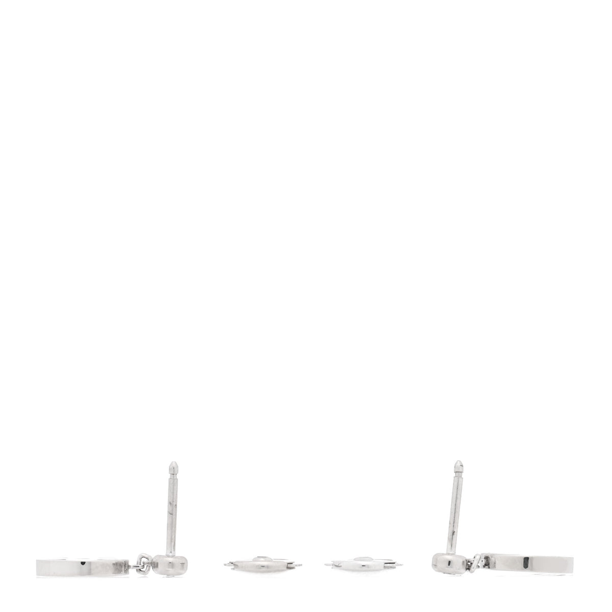 Louis Vuitton 18K White Gold Diamond Idylle Blossom Stud Earrings 3 of 4