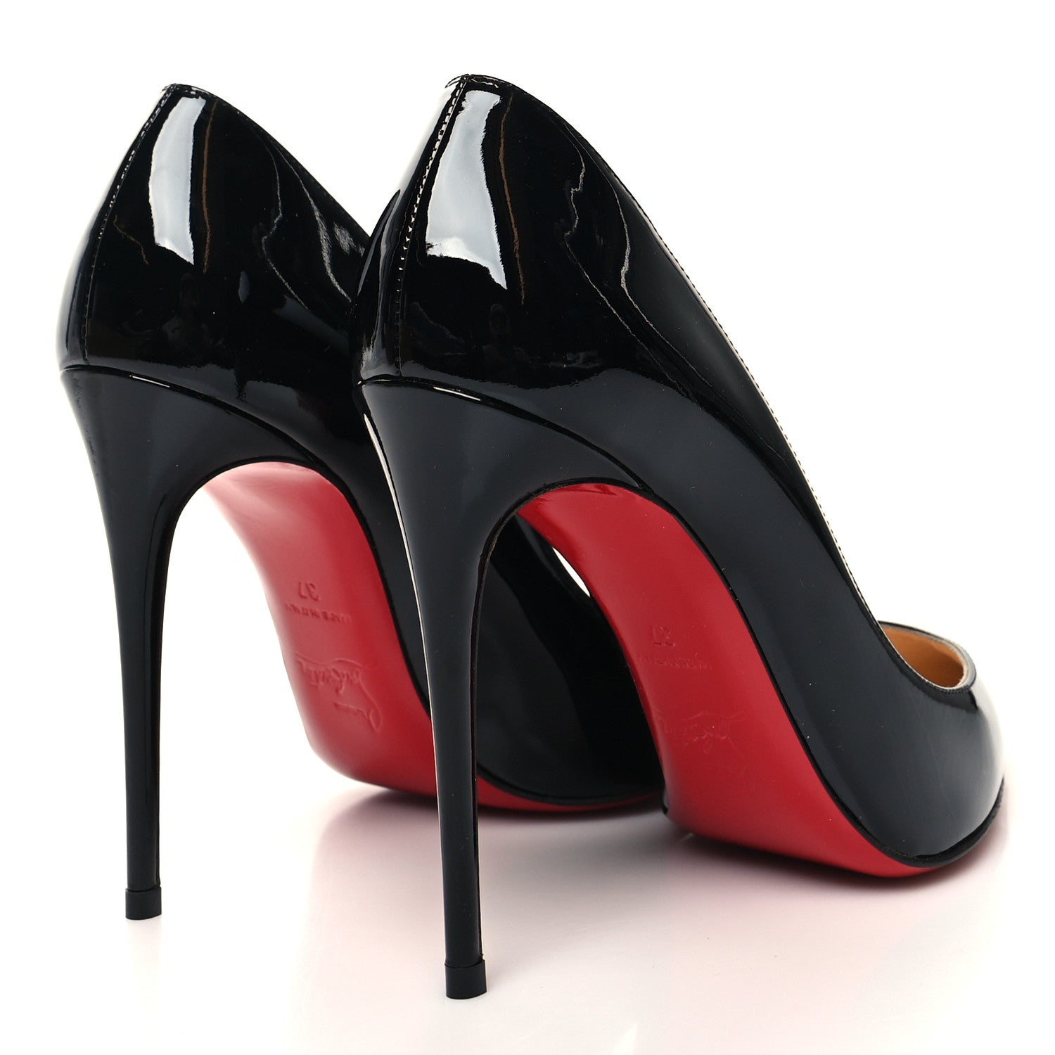 Christian Louboutin Patent Pigalle Follies 100 Pumps 37 Black 4 of 8