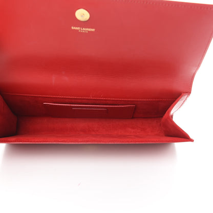Saint Laurent Calfskin Classic Monogram Cassandre Clutch Rouge Orient 5 of 19