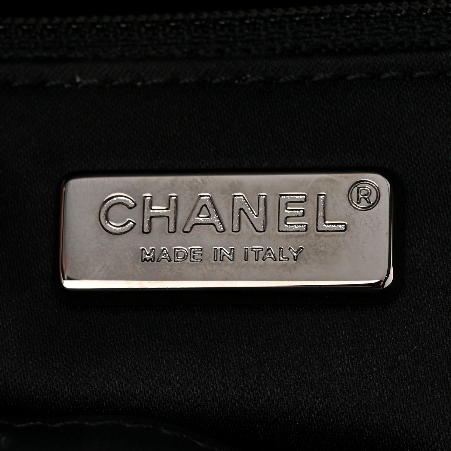 Chanel Sequin Logo Mini Rectangular Flap Black Blue 6 of 11