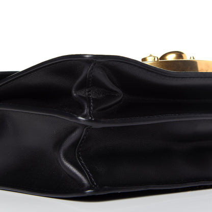Prada Antic Soft Padlock Shoulder Bag Black 7 of 8
