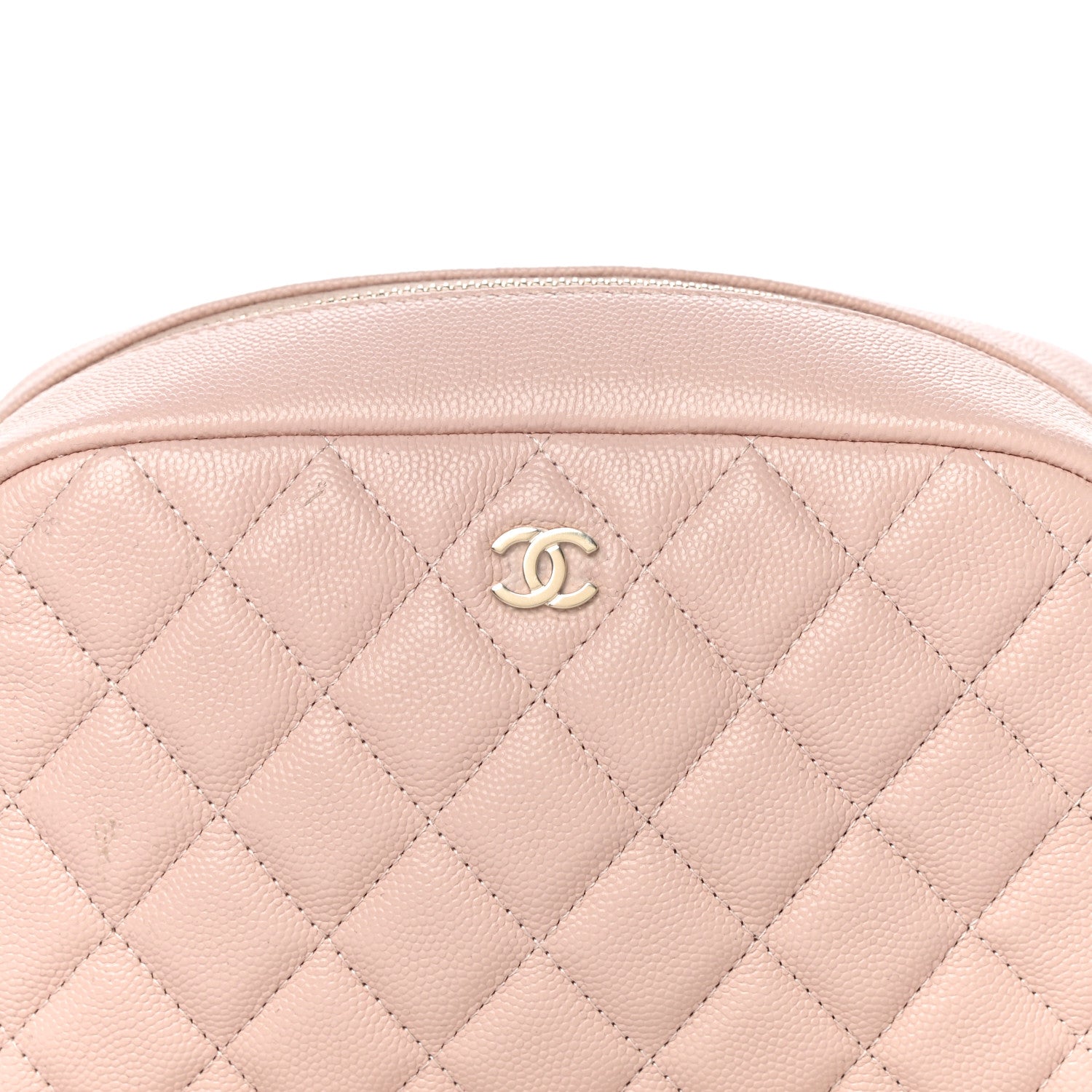 Chanel Caviar Quilted Medium Curvy Pouch Cosmetic Case Light Pink 10 of 10