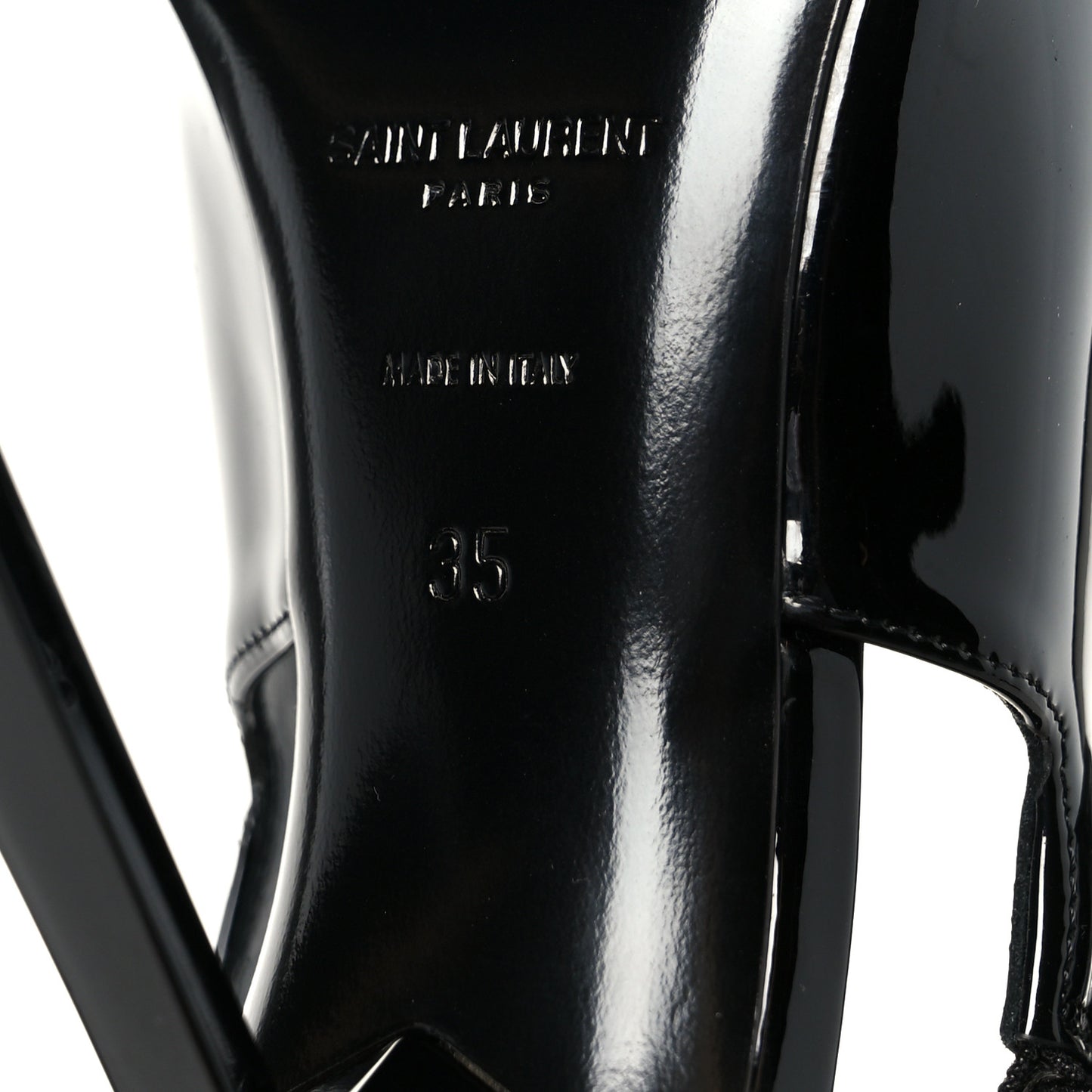 Glazed Calfskin Lee Slingback Pumps 35 Black