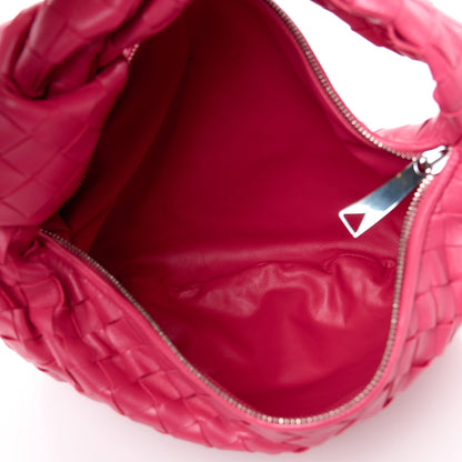 Bottega Veneta Nappa Intrecciato Teen Jodie Hobo Cranberry 5 of 10