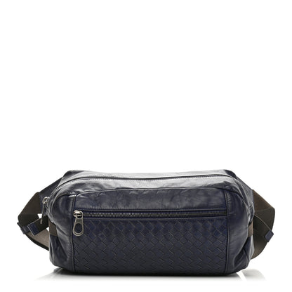 Bottega Veneta Calfskin Intrecciato Belt Bag Blue 1 of 16