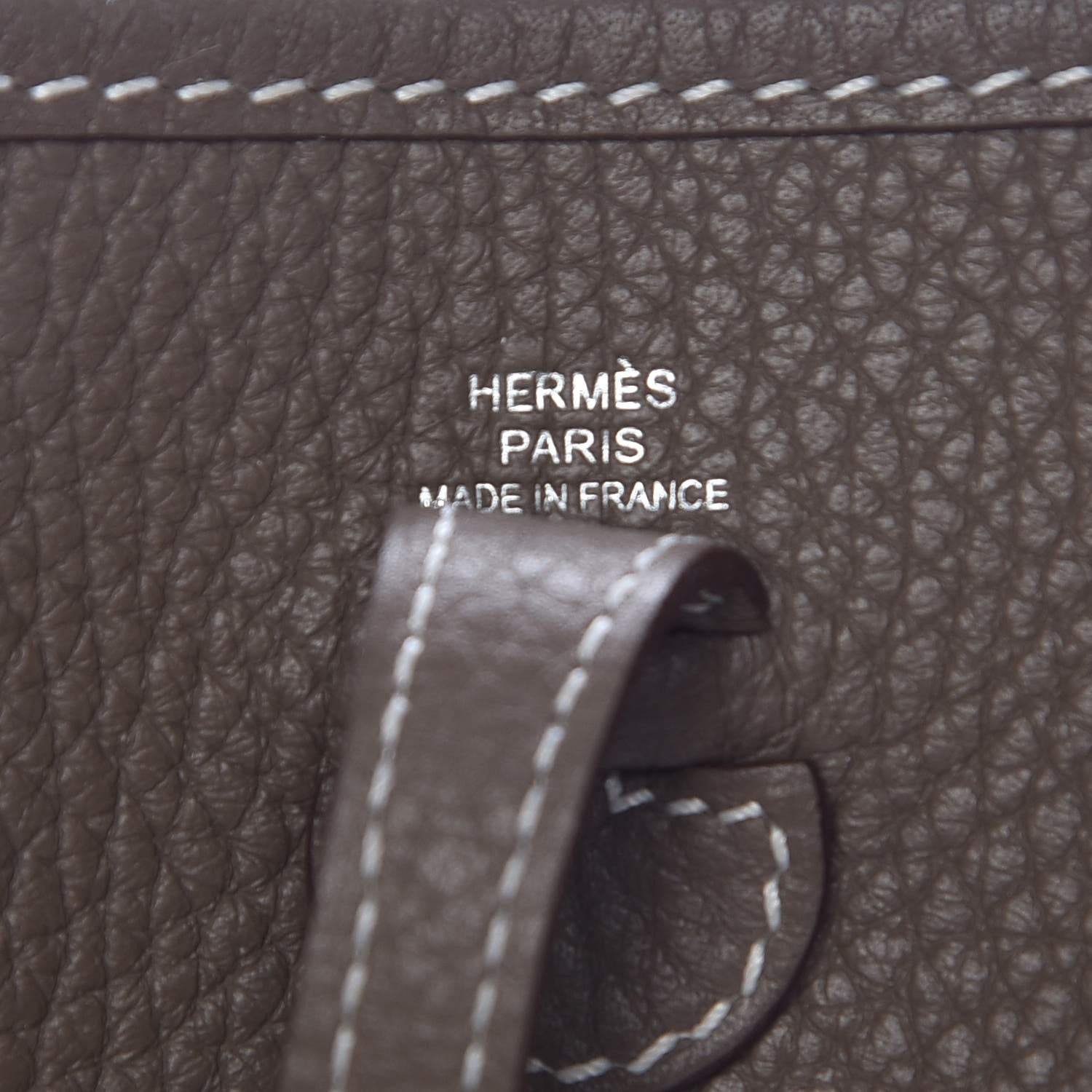 Hermes Taurillon Clemence Amazone Evelyne TPM Etoupe Bleu Indigo 6 of 8