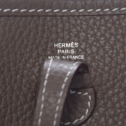 Hermes Taurillon Clemence Amazone Evelyne TPM Etoupe Bleu Indigo 6 of 8
