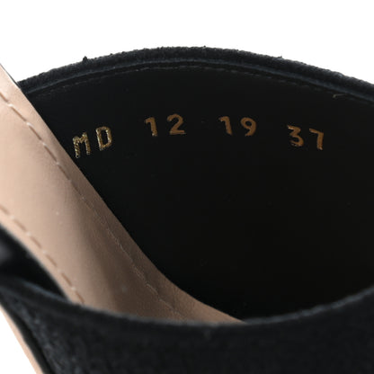 Christian Dior Cotton Embroidered Dway 85mm Slide Sandals 37 Black 6 of 8