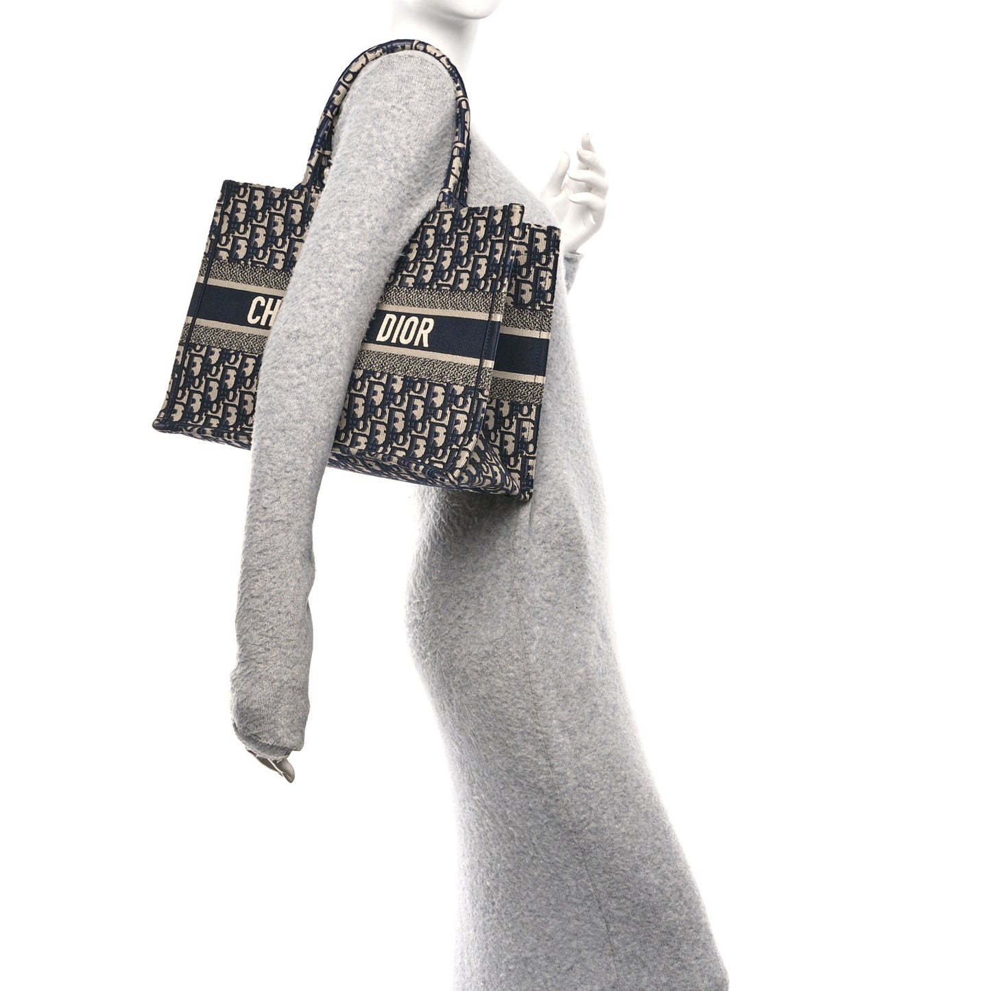 Oblique Medium Book Tote Blue Multicolor
