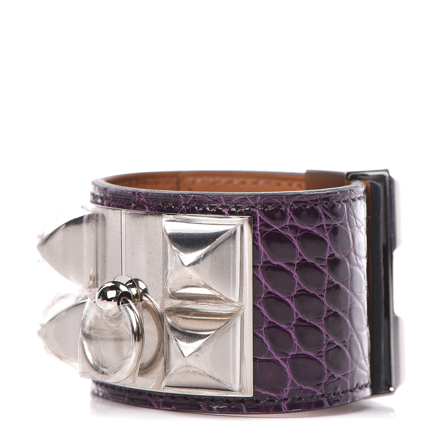 Shiny Alligator Collier De Chien CDC Bracelet T1 Amethyst