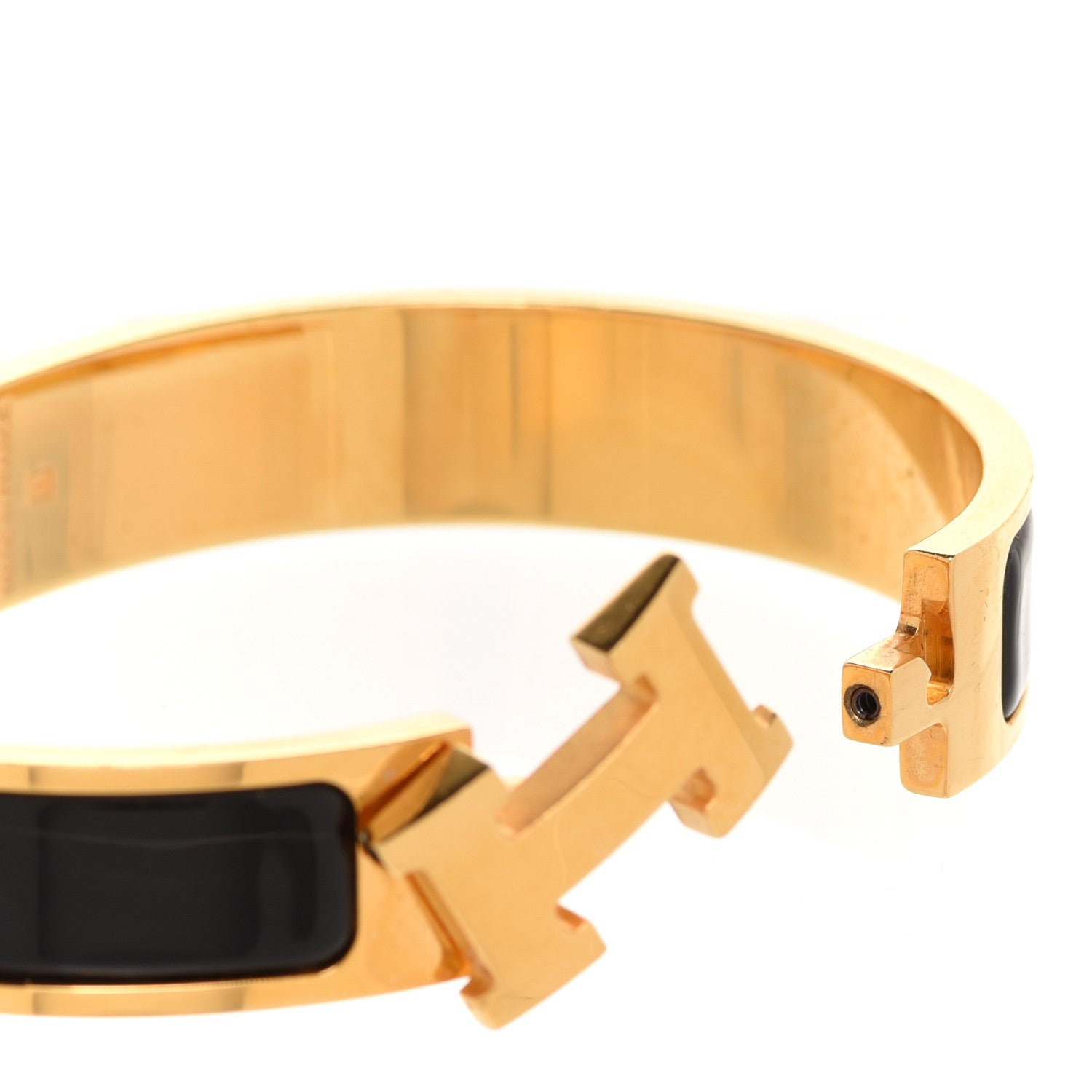 Hermes Enamel Narrow Clic Clac H Bracelet GM Black 4 of 7