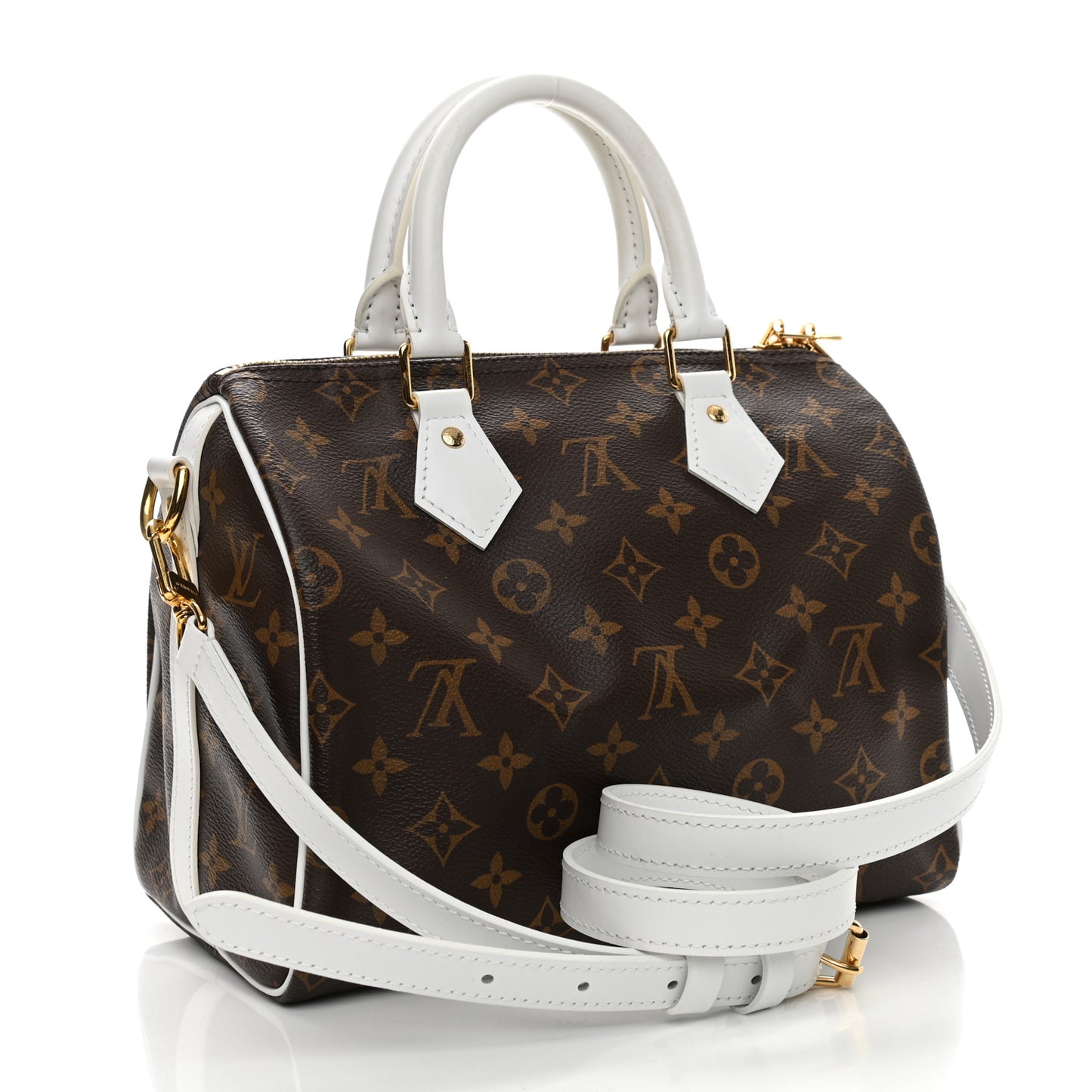 Monogram LV Match Speedy Bandouliere 25 White