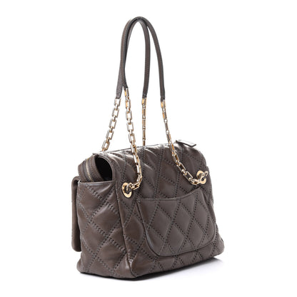 Chanel Calfskin Quilted Retro Chain Shoulder Bag Grey 5 of 8