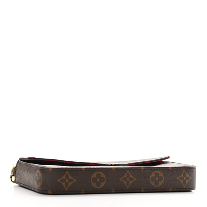 Louis Vuitton Monogram Pochette Felicie Chain Wallet Fuchsia 5 of 11