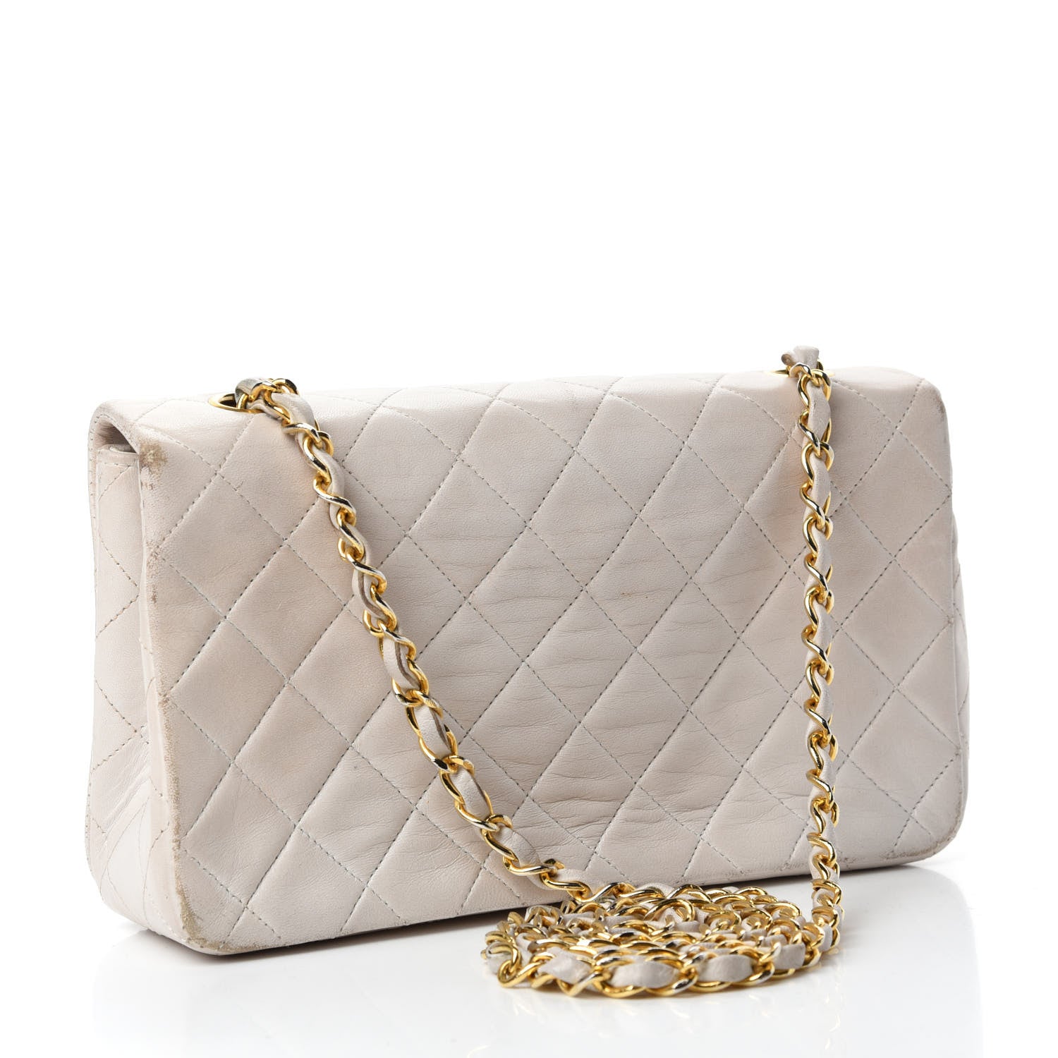 Chanel Lambskin Quilted Small Single Flap White 3 of 19