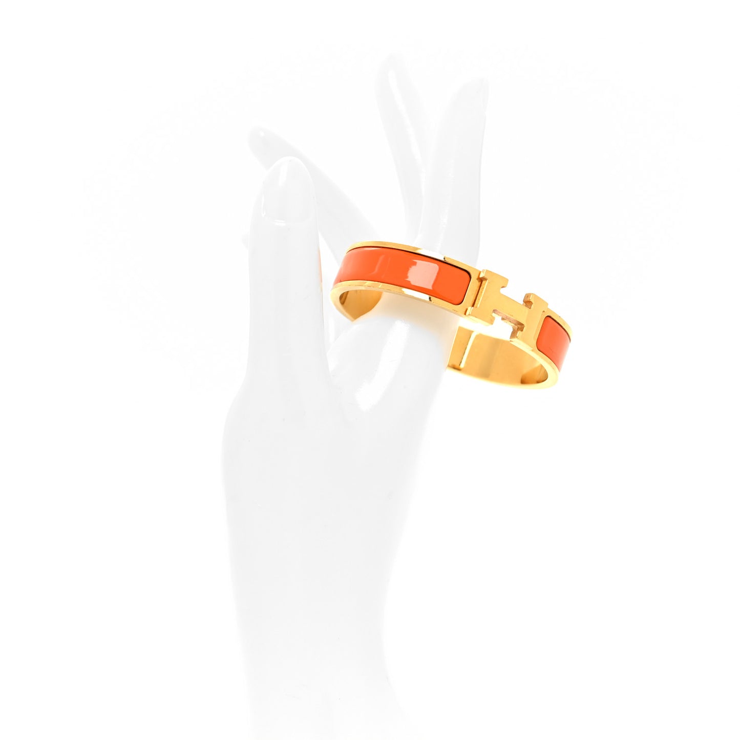 Enamel Narrow Clic Clac H Bracelet PM Orange