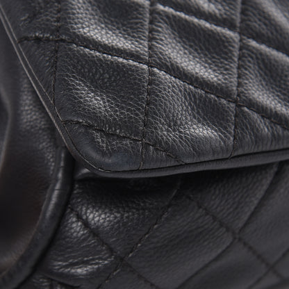 Chanel Grained Calfskin Single Flap Black 11 of 18