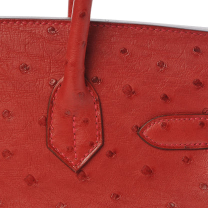 Hermes Ostrich Birkin 30 Rouge Vif 17 of 30