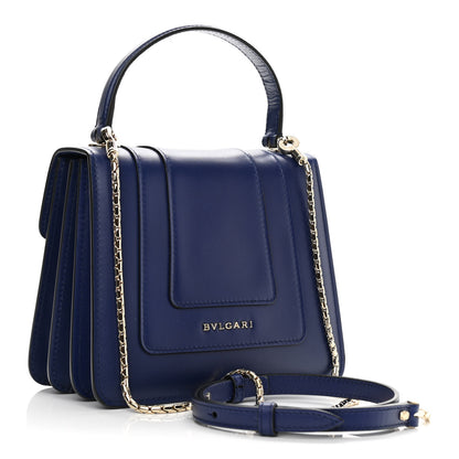 Bulgari Calfskin Serpenti Forever Top Handle Blue 4 of 11