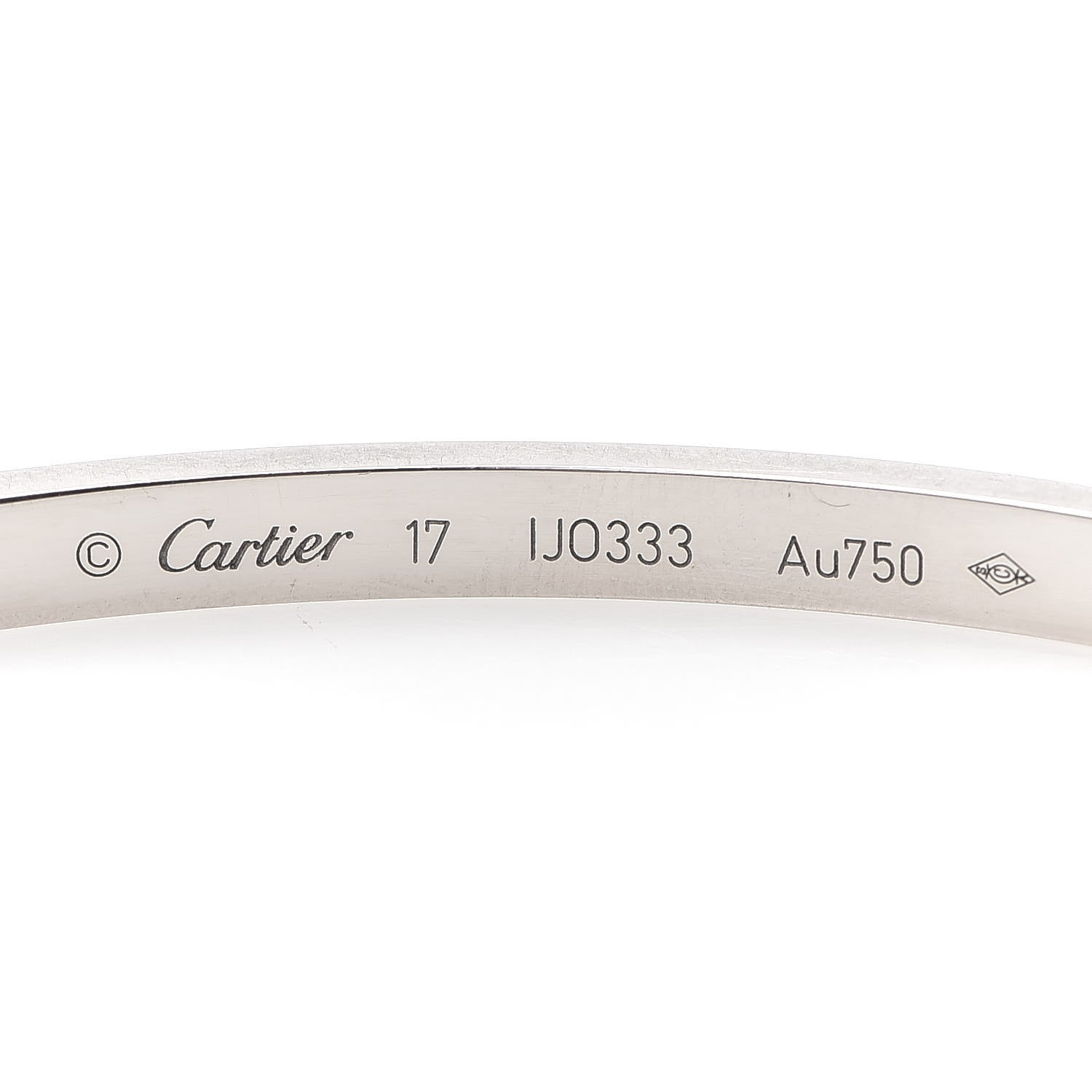 Cartier 18K White Gold Small LOVE Bracelet 17 6 of 7