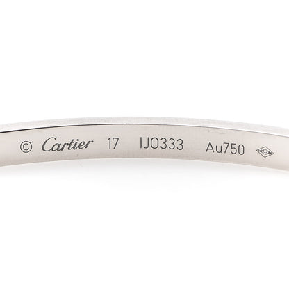 Cartier 18K White Gold Small LOVE Bracelet 17 6 of 7