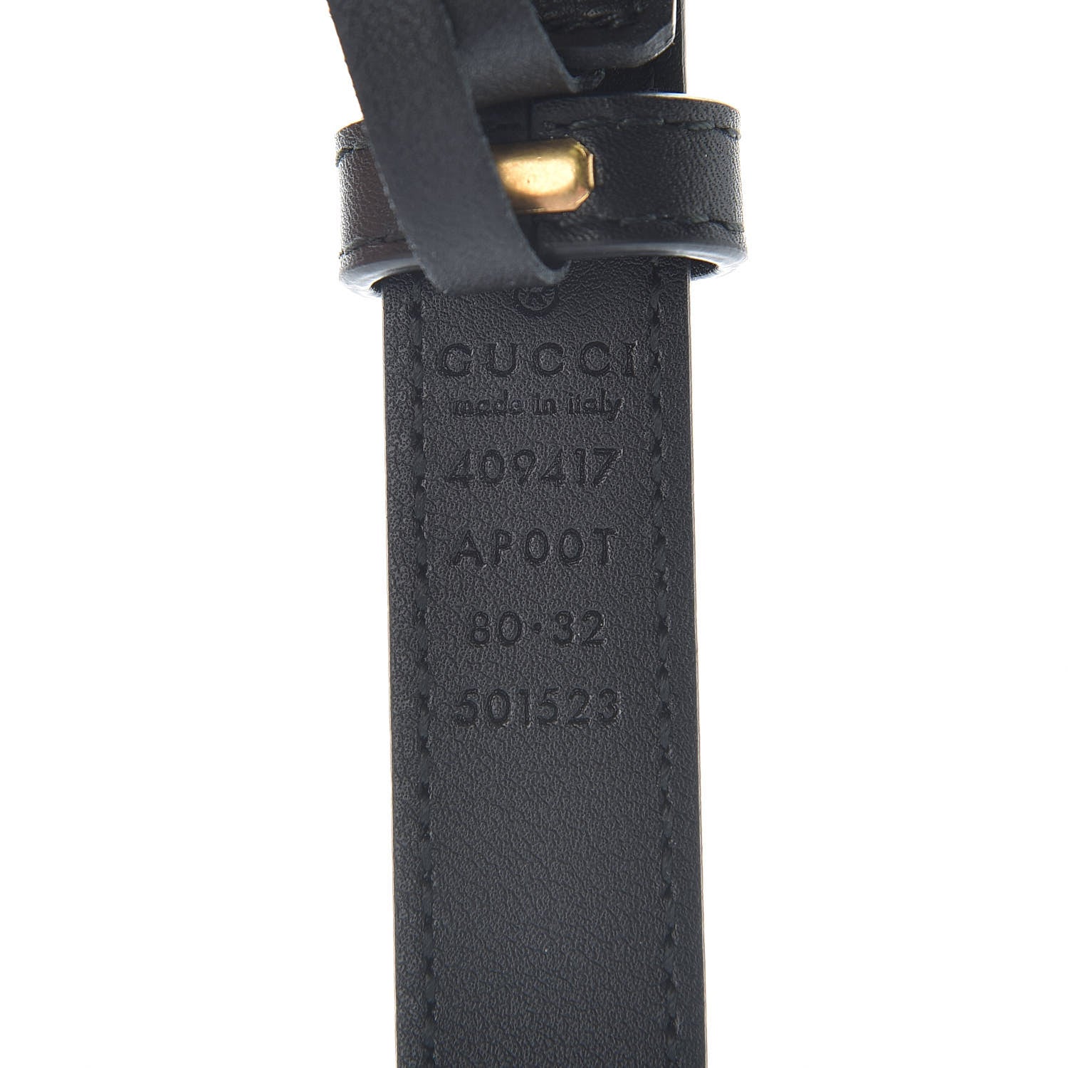Gucci Calfskin Double G 20mm Belt 80 32 Black 7 of 7