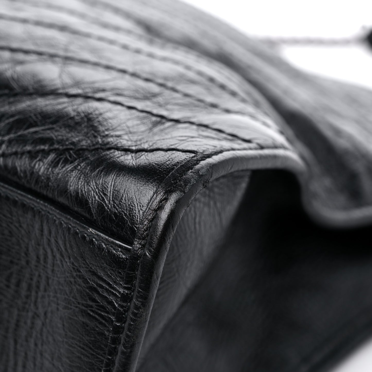 Crinkled Calfskin Matelasse Monogram Niki Shoulder Bag Black