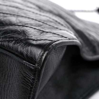 Saint Laurent Crinkled Calfskin Matelasse Monogram Niki Shoulder Bag Black 10 of 13