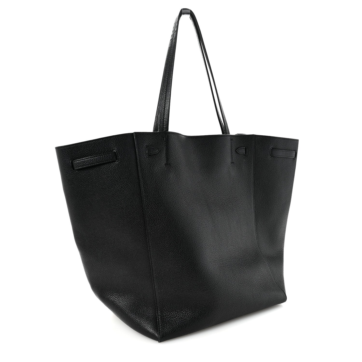 Celine Soft Grained Calfskin Medium Belt Cabas Phantom Black 3 of 13