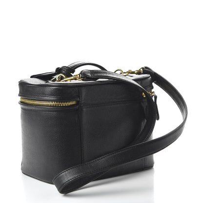 Chanel Caviar CC Vanity Train Case Black 3 of 10