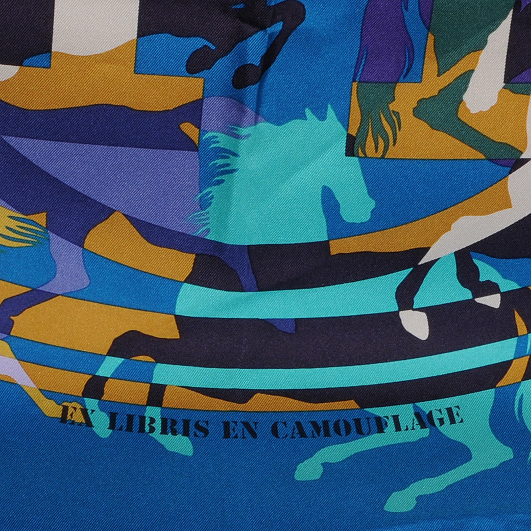 Hermes Silk Ex Libris En Camouflage Scarf 90 5 of 7