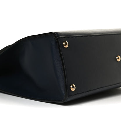 Gucci Calfskin Medium Padlock Signature Top Handle Bag Navy 9 of 14