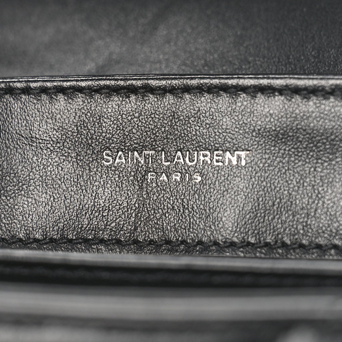 Calfskin Y Quilted Monogram Monochrome Toy Loulou Crossbody Bag Black