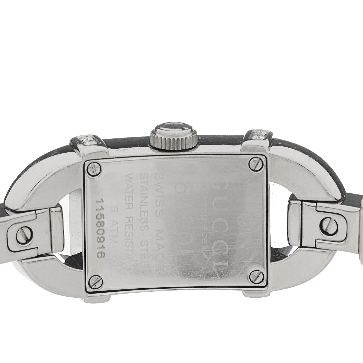 Gucci Stainless Steel Diamond 16mm 6800L Bamboo Quartz Watch