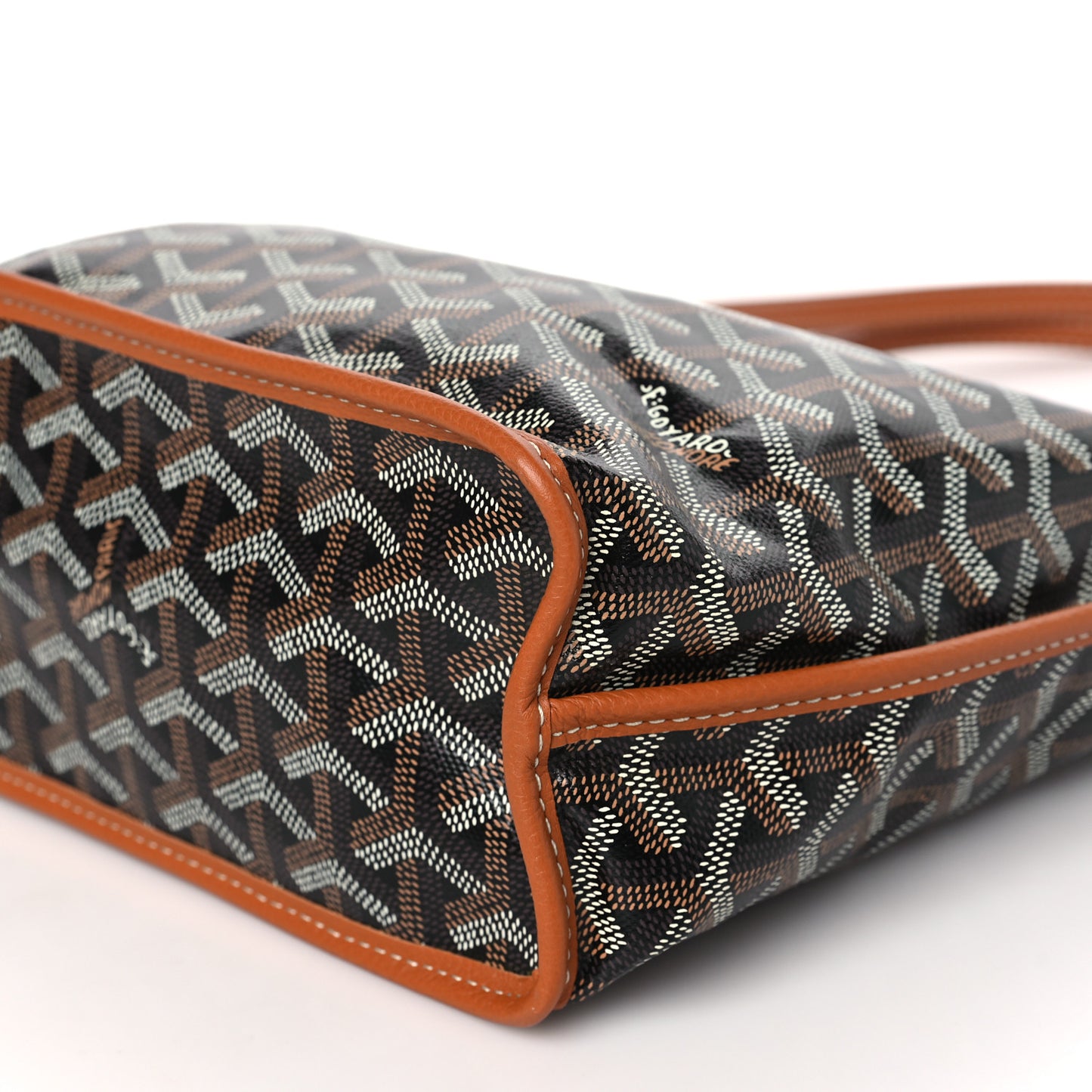 Goyardine Reversible Mini Anjou Black Gold