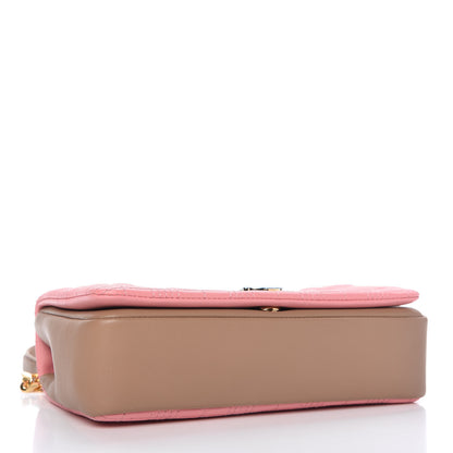 Burberry Lambskin Quilted Small Lola Bag Peony Camel 4 of 10