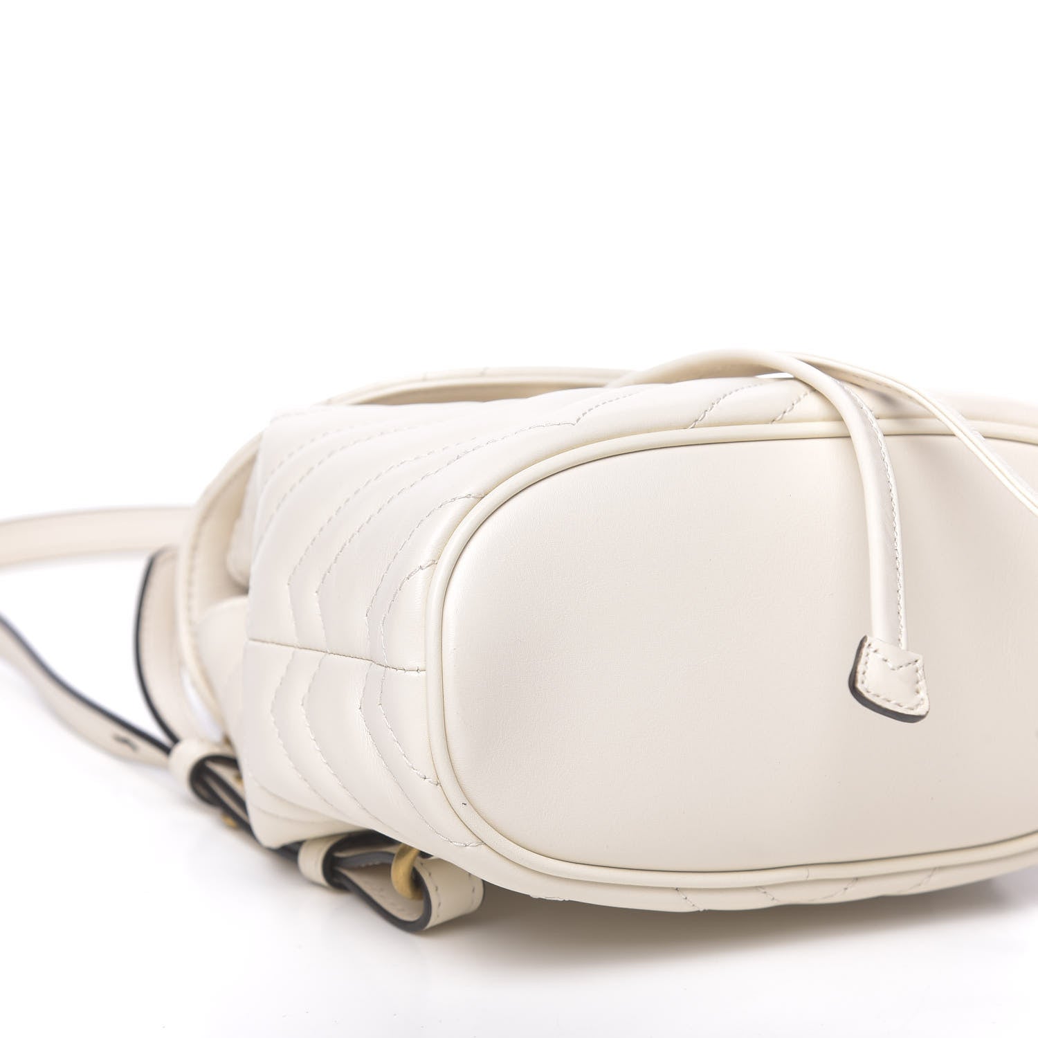 Gucci Calfskin Matelasse GG Marmont Flap Backpack White 8 of 9
