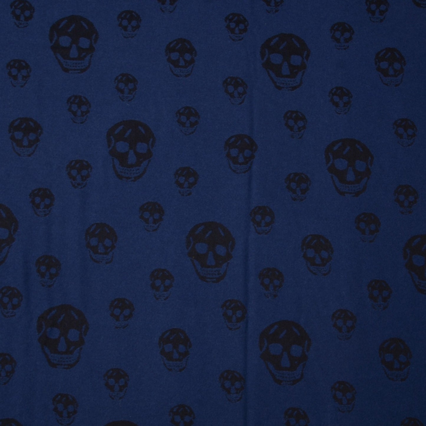 Wool Silk Cashmere Skull Scarf Black